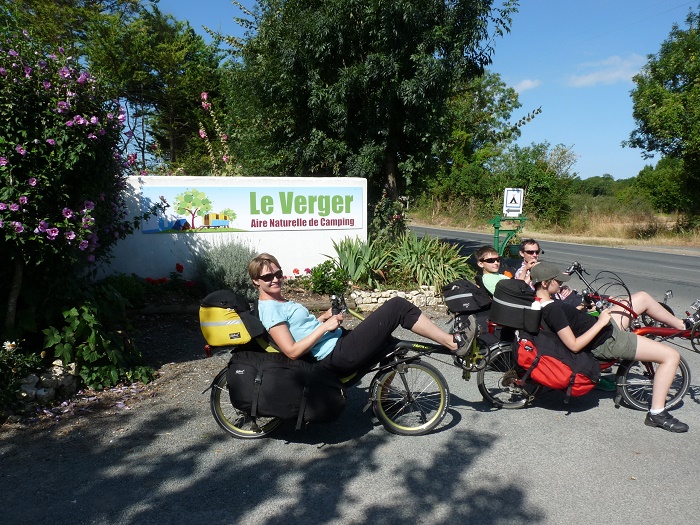 arrivée au camping en provenance de la rochelle